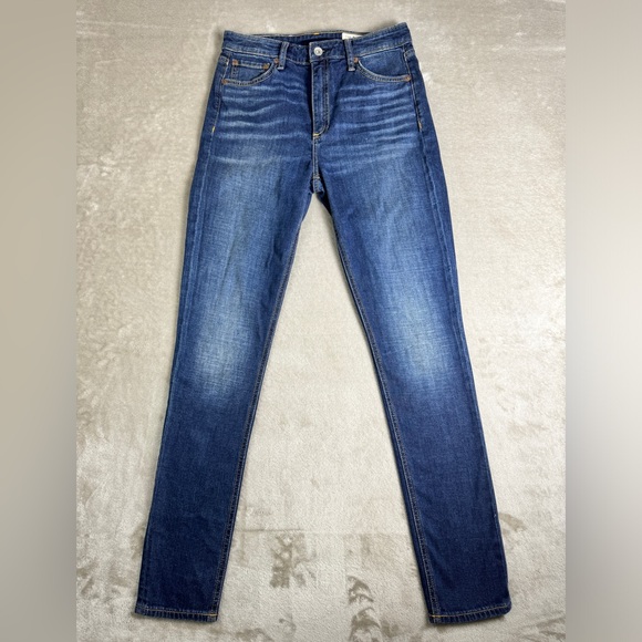 Rag & Bone Nina High Rise Skinny Jeans Aster Blue‎ Women's Size 25 - Picture 2 of 11